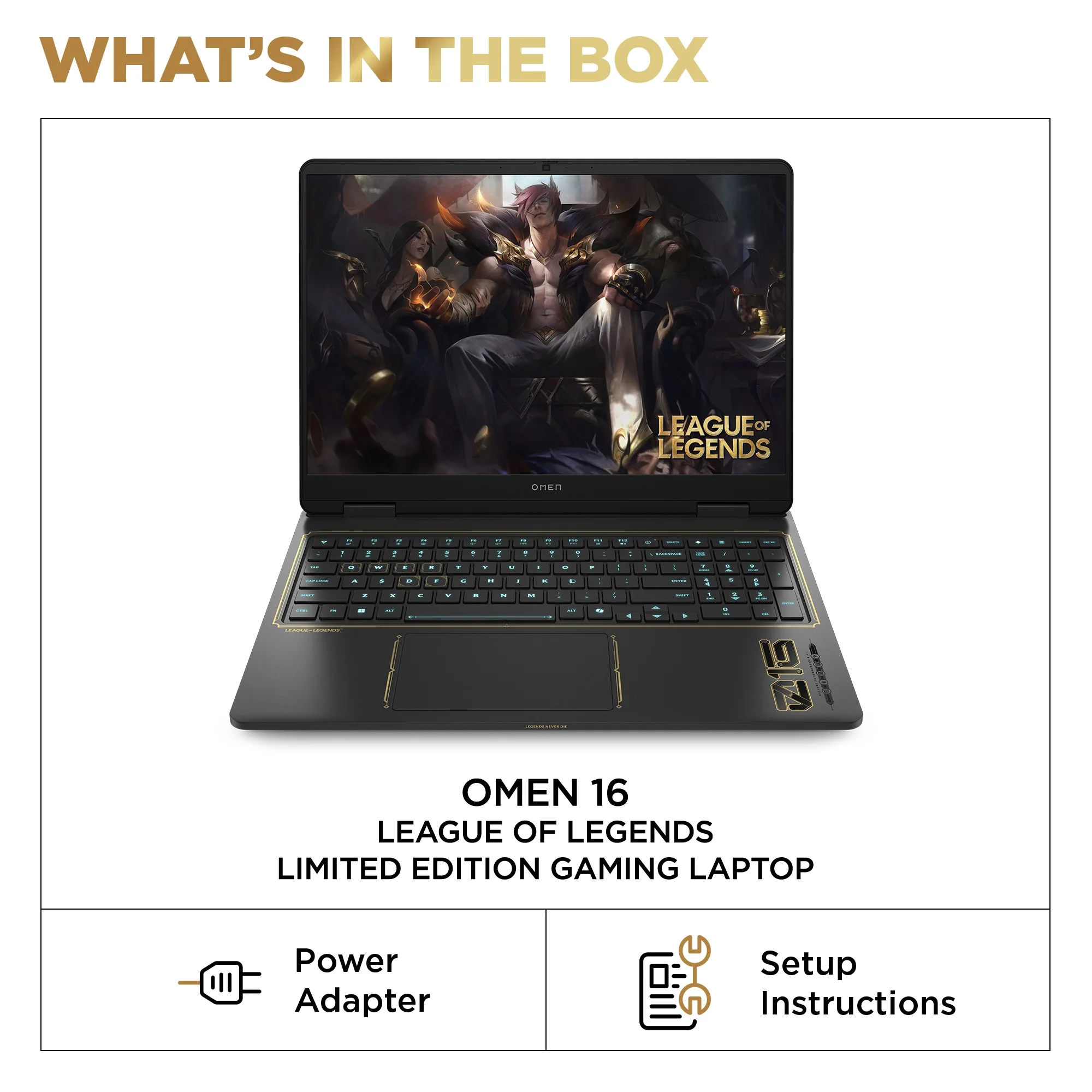 OMEN Gaming Laptop 16, Windows 11 Home, 16", Intel® Core™ i7, 32GB RAM, 1TB SSD, NVIDIA® GeForce RTX™ 5070, WQXGA, Shadow black (League of Legends Limited Edition) - Image 9